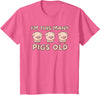 Pigs lover Birthday Gifts Toddler I'm This Many Pigs Old - 3rd Birthday Pig 3 Years Old Bday T-Shirt - Pink Heather