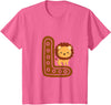 Kids Alphabet Letters Letter L Cure Lion Alphabet Cute Animal Boys Girls T-Shirt - Pink Heather