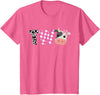 Funny Cow Mom And Dad Birthday Family Tees Second Birthday Girl Cow Farm, 2nd Birthday Cow 2 Toddler T-Shirt - Pink Heather