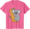 Charm's Children Clothing Cute Koala Bear T Shirt for Children | Kids Koala Bear Shirt T-Shirt - Pink Heather
