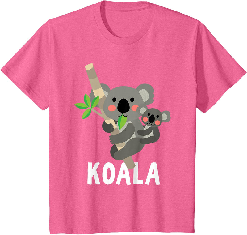 Cute Animal Shirts For Kids Co Koala Shirt For Boys Or Girls | Cute Koala Bear Gift T-Shirt - Pink Heather