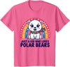 Kids Polar Bear Shirts Kids Children Polar Bear Kids T-Shirt - Pink Heather