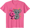 Birthday Gifts For Girls By Raleigh 9th Birthday Shirt For Girls Koala Bear 9 Years Old T-Shirt - Pink Heather