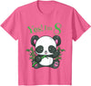 Girls Panda Birthday Tee Shirts Co. Panda 8th Birthday T Shirt Girls Gift Birthday Outfit Age 8 T-Shirt - Pink Heather