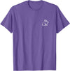 Bunny Rabbit Hare Animal Badge Patch Line Art Outline Gift T-Shirt in Purple Heather