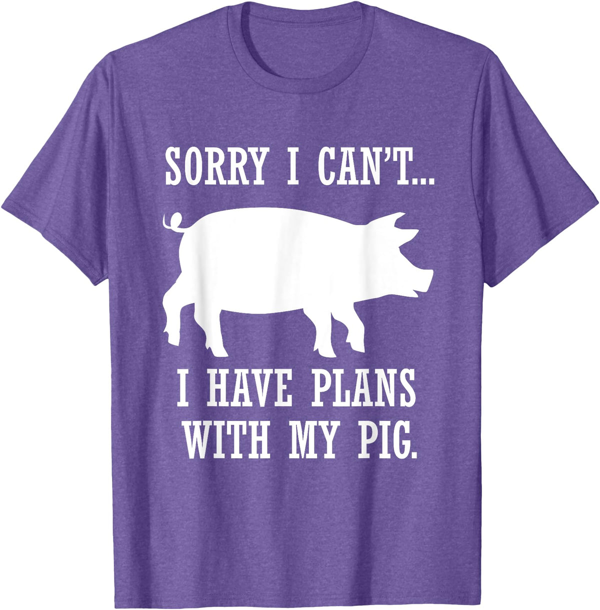 Lustige Schwein Bauernhof Tier Zitate Plans with My Pig Farmer Piggy T-Shirt - Purple Heather