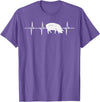 BoredKoalas Farming Farm Shirts Farmer Gifts Pig Heartbeat Pulse Farm Animal Farming Life Farmer Gift T-Shirt - Purple Heather