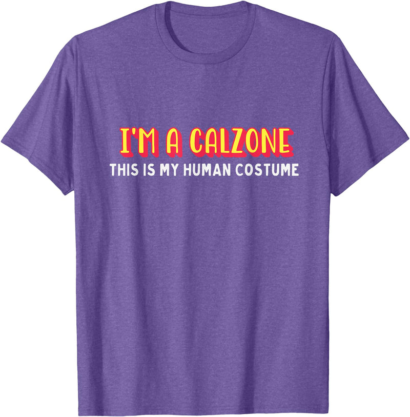 Seasonalitees I'm a calzone this is my human costume halloween T-Shirt - Purple Heather