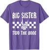 Halloween 2 Years Old Bday Rock Family Matching Big Sister Two The Bone Skeleton Hand 2nd Birthday Boy Girl T-Shirt - Purple