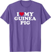 I love my guinea pig T-Shirt - Purple Heather