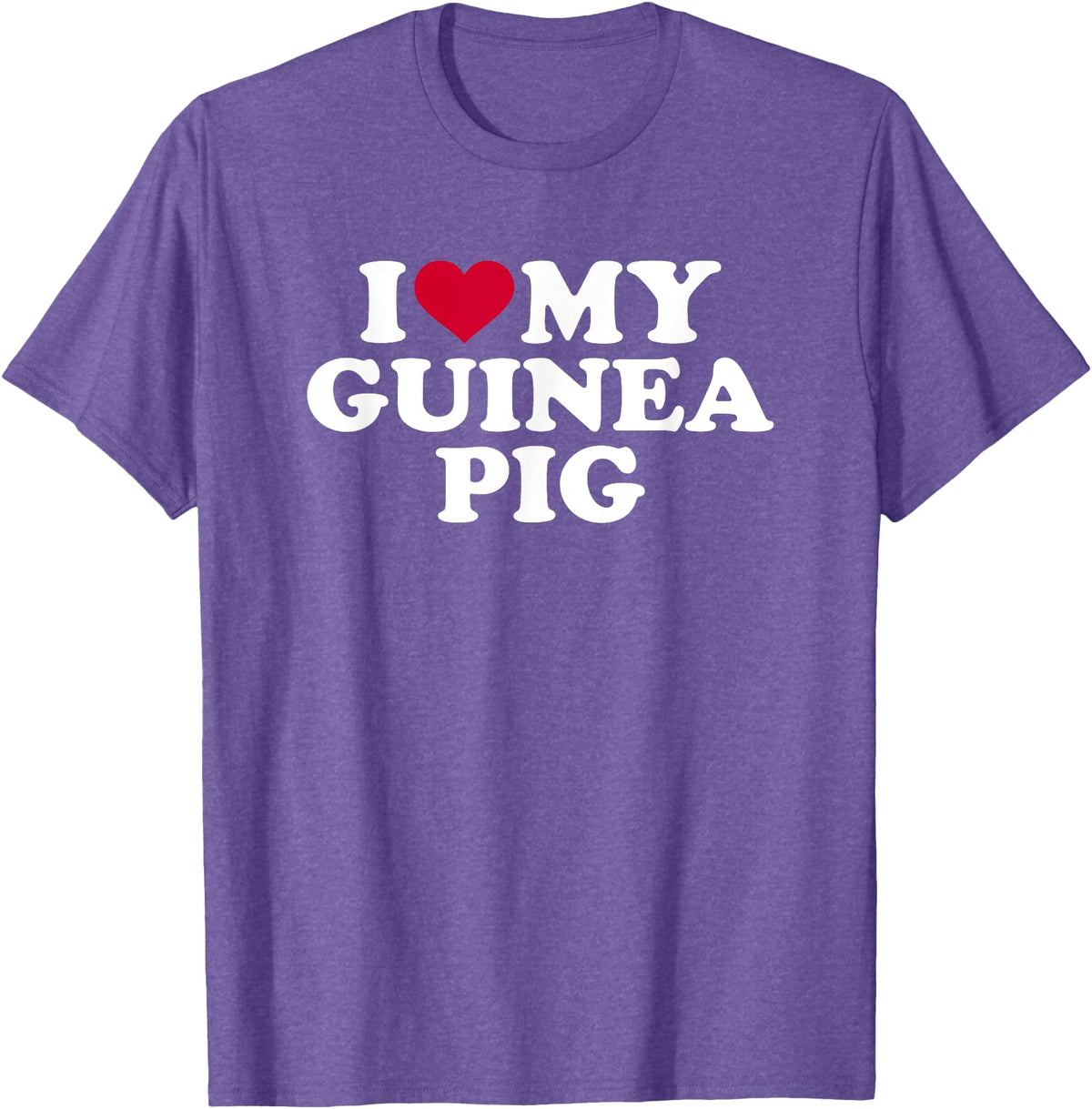 I love my guinea pig T-Shirt - Purple Heather