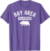 Cali Retro Tees Bay Area San Francisco Oakland Berkeley California 510 Bear T-Shirt - Purple Heather