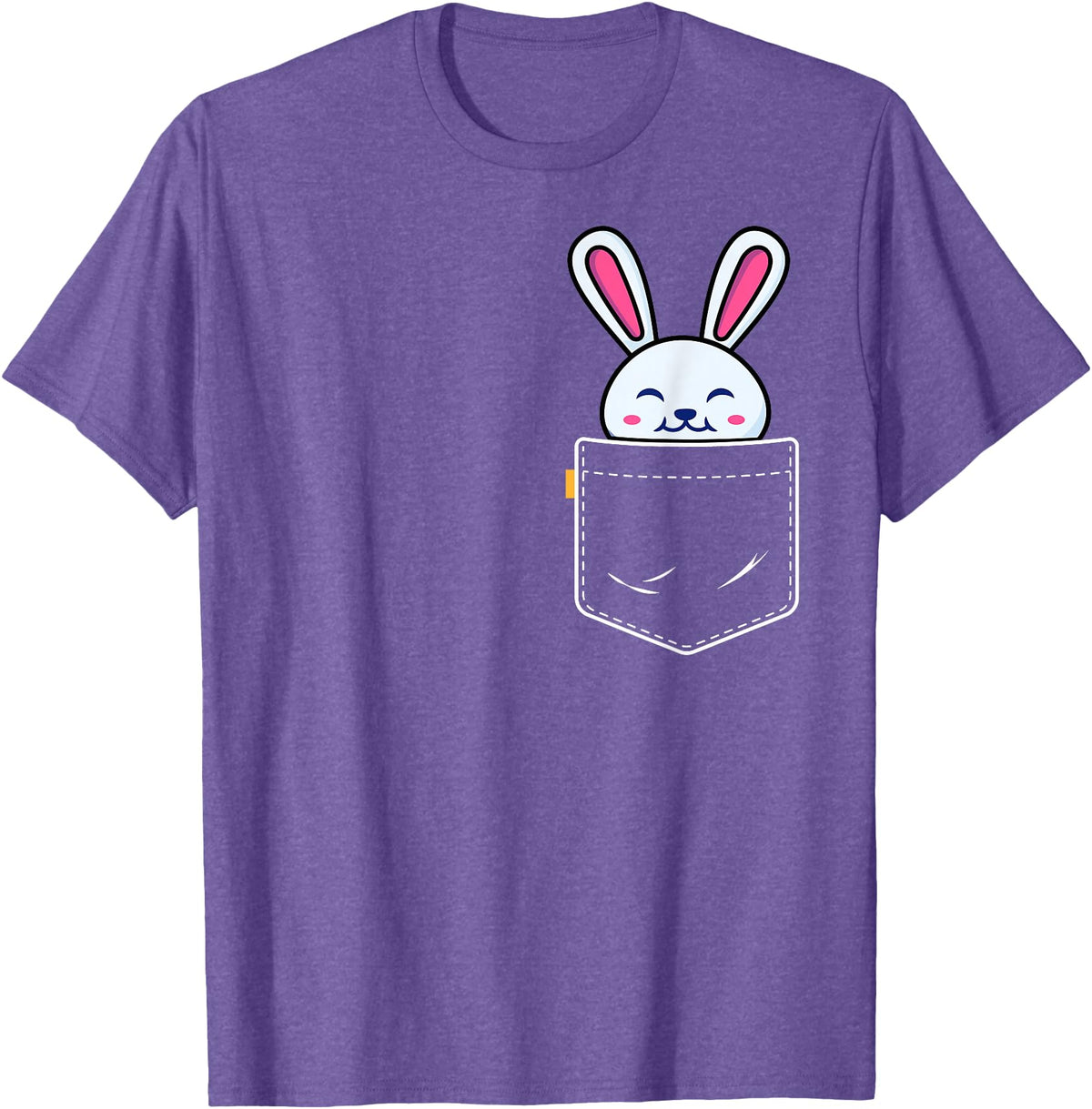 Bunny in Pocket Rabbit Lover Gifts for Women Men Kids T-Shirt in Purple Heather