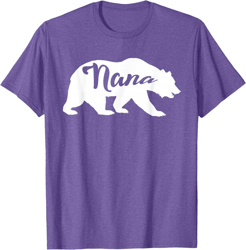 Mothers Day Cute Gifts Co. Nana Bear T-Shirt T-Shirt - Purple Heather