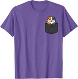Guinea Pig Shirts For Men Women Kids Gift Guinea Pig Pocket Funny Cavy Rodent Animal Men Women Kids T-Shirt - Purple Heather