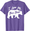 Halloween Party T-Shirt Co Boo Bear Shirt | Polar Bear Spirit Bear Halloween Apparel T-Shirt - Purple Heather
