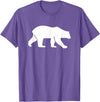 Walking Polar Bear T-Shirt - Purple Heather
