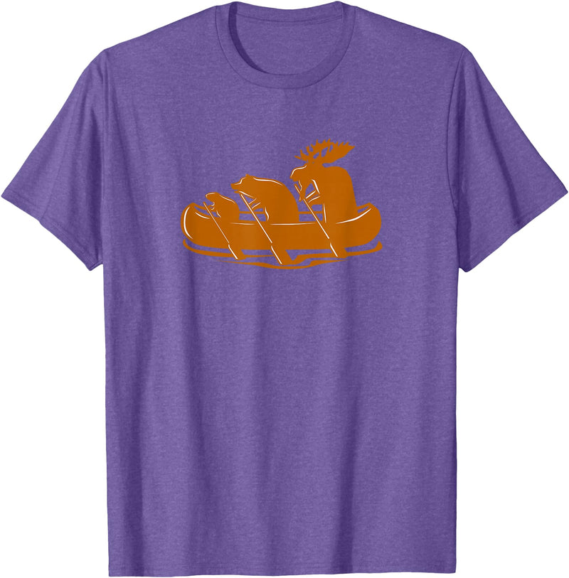 Canoe Gifts Men Women I Vicoli Merch Canoeing Beaver Bear Moose Canoe Team Funny T-Shirt - Purple Heather