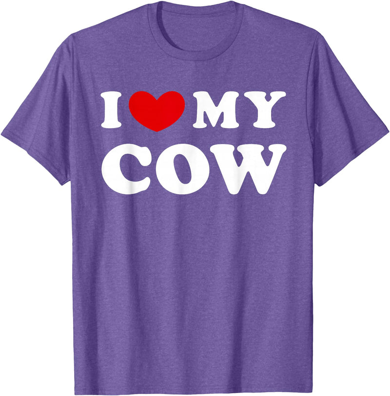 I Heart My Everything - Collection I Love My Cow, I Heart My Cow, I Love My Cow T-Shirt - Purple Heather