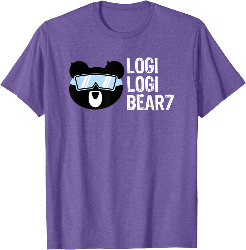 LogiLogiBear7 Logi Logi Bear 7 Shirt T-Shirt - Purple Heather