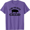 Happy BBQ Apparel I Like Pig Butts And I Cannot Lie Funny BBQ Grilling T-Shirt T-Shirt - Purple Heather