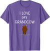Best Pet Grandparents Ever I Love My Grand Cow Funny Highland Cow Lover Grandma Grandpa T-Shirt - Purple Heather