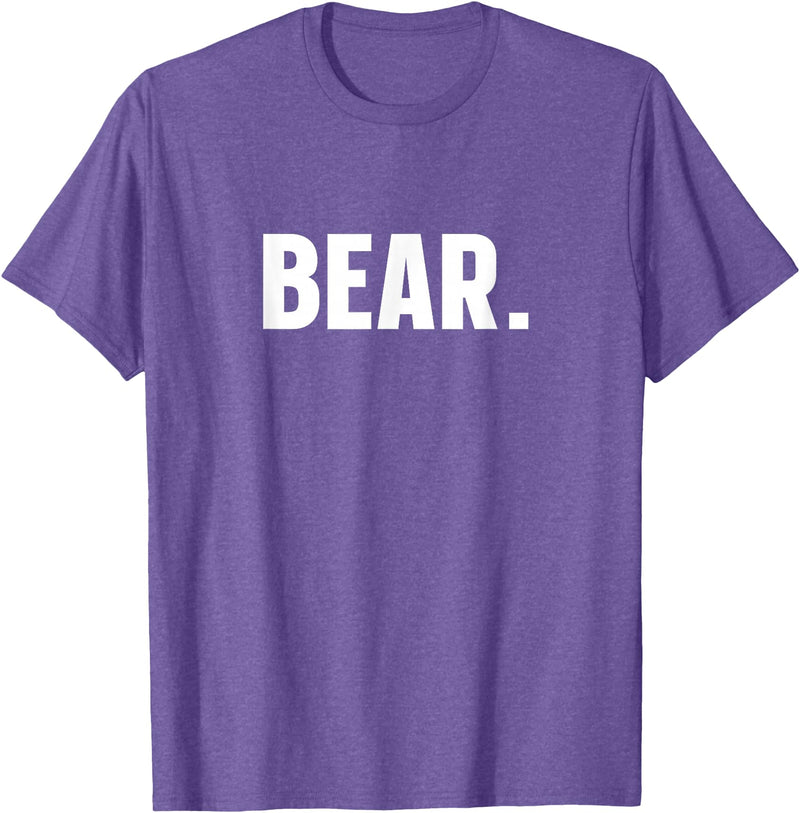 indecent Words BEAR Simple Word BEAR T-Shirt - Purple Heather