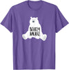 Polar Bear Tees and Cute Quotes Bearly Awake Polar Bear Tshirt Gift for Winter Bear Lover T-Shirt - Purple Heather