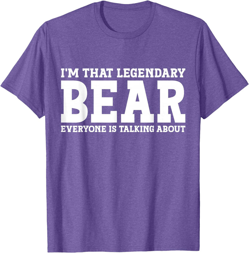 Bear Gifts Bear Tee Men Name Birthday Gifts Bear Personal Name Funny Bear T-Shirt - Purple Heather