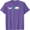 Shane's Brain Designs Funny T-Shirt - Grin And Bear It. T-Shirt - Purple Heather