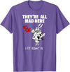 Alice in Wonderland White Rabbi Rabbit T-Shirt in Purple Heather