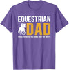 Horse Show Dad Father's Day Equestrian Dad Funny Horse Show Dad Horse Show Father T-Shirt - Purple Heather