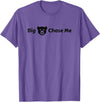 EatShirts Big Bear Chase Me Shirt Funny T-Shirt - Purple Heather