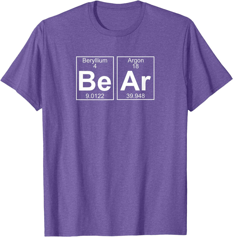 Gay Bear Pride T-Shirts Bear Periodic Table - Gay Bear Pride T-Shirt T-Shirt - Purple Heather