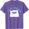 Global Warming Awareness Arctic Winter Ice Ice Bear with Sunglasses Polar Bear Plunge T-Shirt - Purple Heather