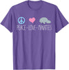Sea Cows Tees Cute Manatee TShirt, Peace Love Manatees Chubby Sea Cow T-Shirt - Purple Heather