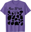 OscursBest Moo I'm a Cow Print Parody Costume Funny Graphic Not Spooky T-Shirt - Purple Heather