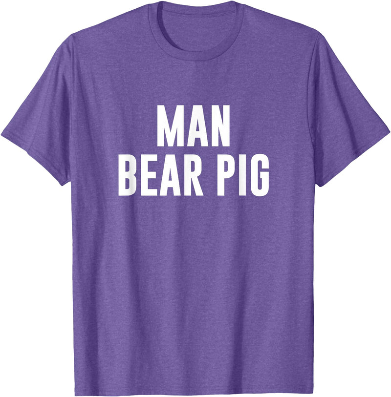 Man Bear Pig T-Shirt - Purple Heather
