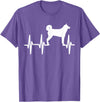 Hundekarelische Bärn-Liebhaber-Geschenke Karelian Bear Heartbeat Dog Mum Dad Pet Gift T-Shirt - Purple Heather