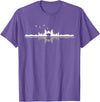 Wir Lieben Berge - Wandern & Camping Apparel Co. Wir Lieben Berge - Bear Hiking Camping Mountains Nature Trekking T-Shirt - Black - Unisex-Adults - Small - Short Sleeve - Classic Fit - Purple Heather