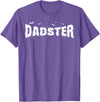 Dadster Matching Family Mom Dad Halloween Party Retro Vintage Dadster Couple Matching Family Mom Halloween T-Shirt - Purple