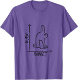 Funny Rabbit or Duck Animal Diptych Rabbit T-Shirt in Purple Heather