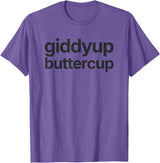 Funny Derby Day Outfit Derby Day Outfit: Giddyup Buttercup T-Shirt - Purple Heather