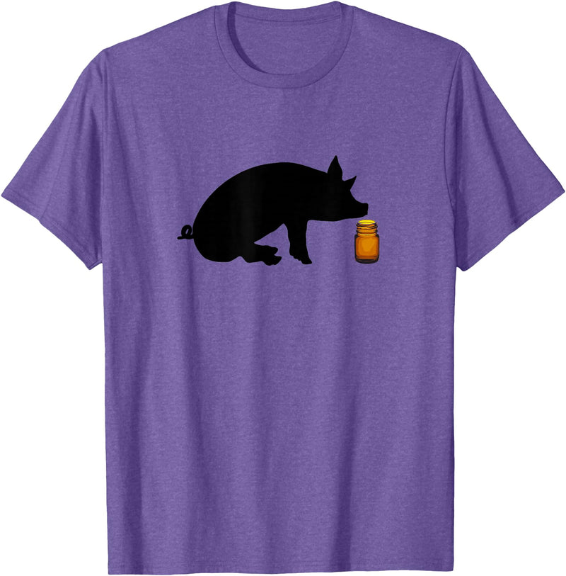 Bear Daddy Little Brown Bottle Popper Pig Head Cleaner Gay Mens T-Shirt T-Shirt - Purple Heather