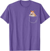 Pocket Hamster Shirt, Funny Hamster in Pocket Gift Tshirt T-Shirt - Purple Heather