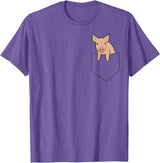 Funny Pig Farmer Gifts Funny Pig in Bag Farm Pig T-Shirt - Purple Heather