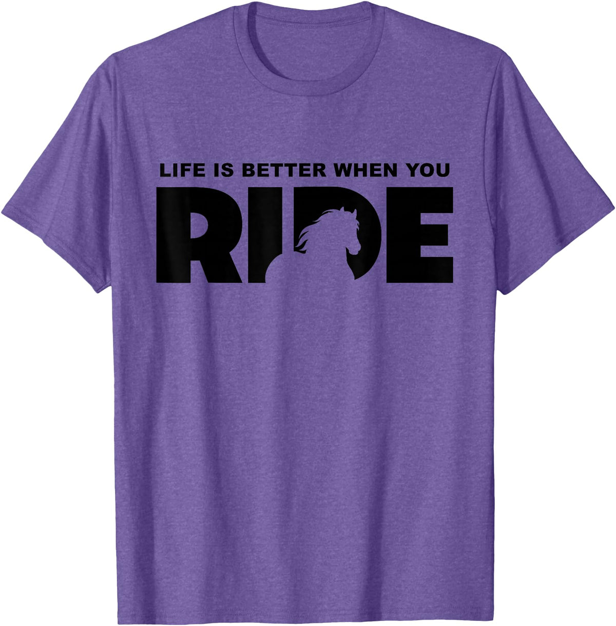 BASBO Horse Riding T-Shirt - Purple Heather
