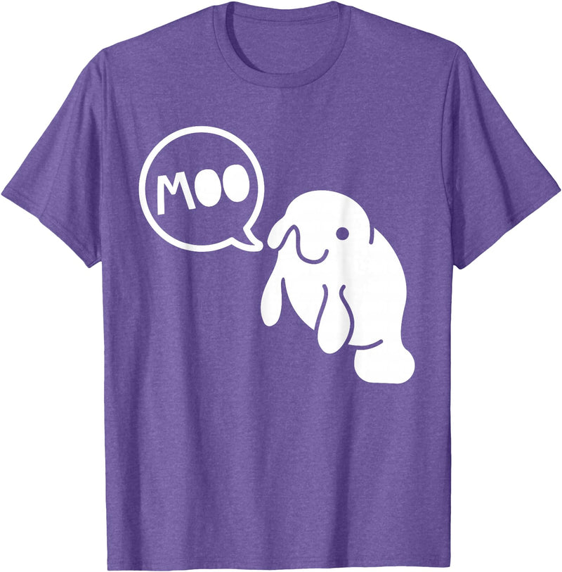 Manatee Marine Biology Tees Manatee Cows of the Sea Funny Marine Biology T-Shirt T-Shirt - Purple Heather