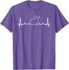Rabbit Hearbeat Bunny Lover Pet Bunnies Owner Easter T-Shirt in Purple Heather