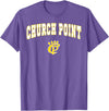 Official High School Fan Gear Church Point High School Battling Bears T-Shirt C2 T-Shirt - Purple Heather